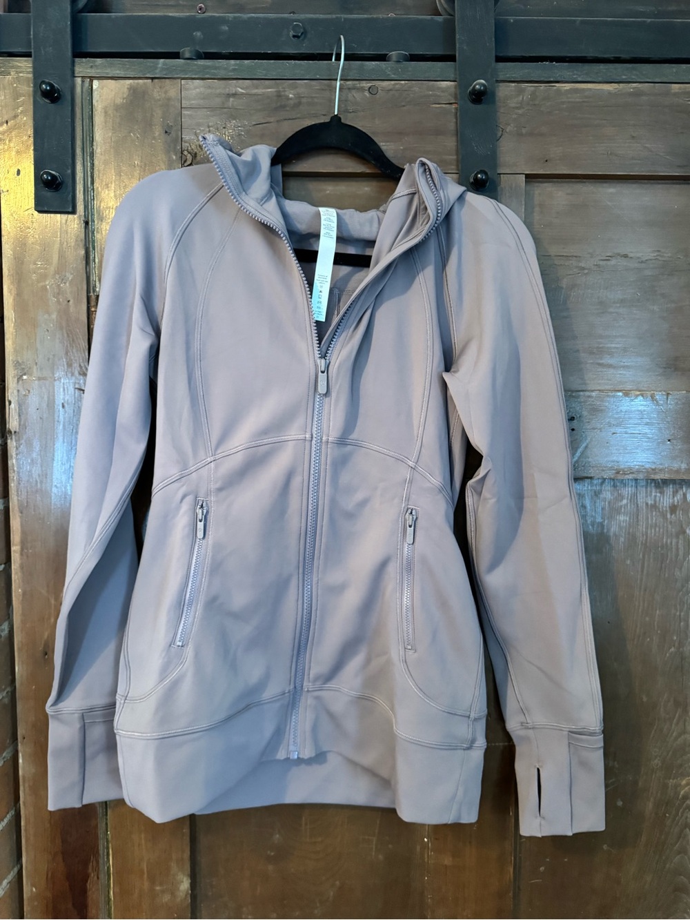 lululemon athletica Light Taupe Hooded Zip-Up Jacket